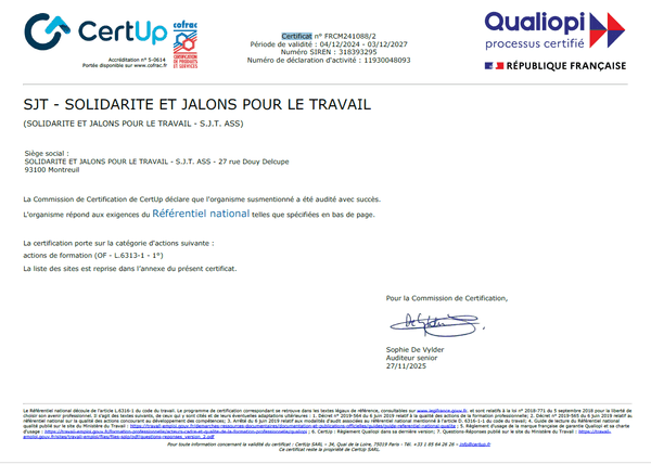 Certification Qualiopi